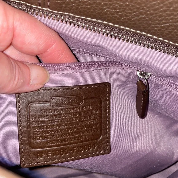 Coach Brown Leather Shoulder Bag with Hobo Silhouette - Picture 10 of 16